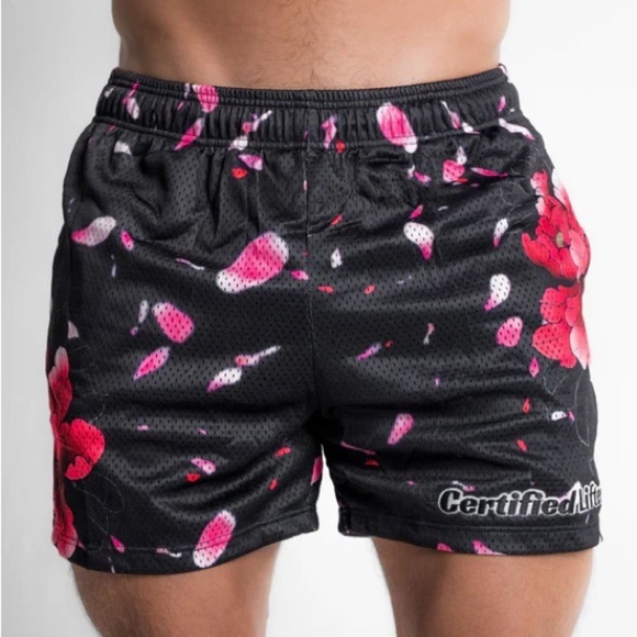 certified lifters brand Other - Certified Lifters Brand Black Cherry Blossom Floral Athletic Shorts Large